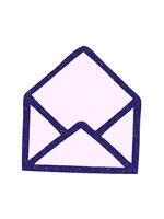 vicka och paus animering av tömma kuvert krita teckning video