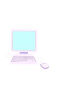 orizzontalmente vibrante animazione di computer con topo e tastiera video