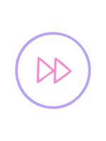 jiggle and pause animation of line drawing cartoon of a fast forward button icon video