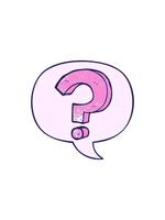 i saldi veloce animazione di cartone animato domanda marchio con discorso bolla nel retrò struttura stile video