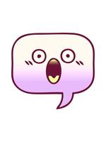 tremante movimento animazione di pendenza ombroso cartone animato di un' discorso bolla nel luminosa splendore colore video