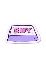 guppa och paus animering av klistermärke av en tecknad serie dator nyckel köpa symbol video