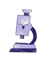 ändring Färg animering av retro grunge textur tecknad serie av en mikroskop video