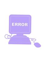 vibrating motion animation of illustration of a computer error icon video