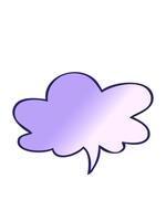 bob and pause animation of cartoon speech bubble in smooth gradient style with speech bubble in smooth gradient style video