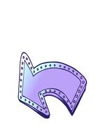 allungamento su animazione di disegno elemento di un' puntamento freccia video