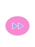 bobbing motion animation of flat symbol of a fast forward button icon video