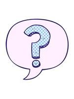 vicka och paus animering av fråga mark och Tal bubbla video