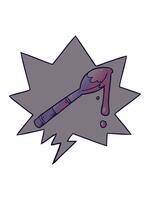 neon ljus effekt animering av tecknad serie sked av honung med Tal bubbla i slät lutning stil video