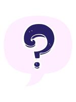 ondeggiando movimento animazione di cartone animato domanda marchio con discorso bolla nel retrò stile video