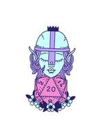 vicka och paus animering av älva kämpe med naturlig tjugo tärningar rulla video