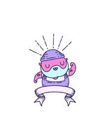 starburst effekt animering av en skrolla baner med tatuering stil skäggig man böjning bicep video