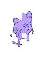 scission mouvement animation de amusement dessin animé chat video