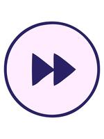 pixelisera effekt animering av söt tecknad serie av en snabb framåt- knapp video