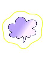 radioactive glowing animation of cartoon speech bubble in smooth gradient style with speech bubble in smooth gradient style video