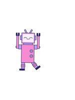 orizzontalmente vibrante animazione di cartone animato di un' robot Immagine video