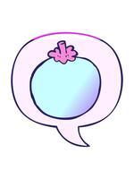 power up animation of cartoon tomato with speech bubble in smooth gradient style video