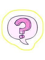 radioaktiv lysande animering av tecknad serie fråga mark med Tal bubbla i retro textur stil video