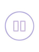 changing color animation of line drawing cartoon of a pause button icon video