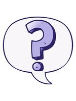 ändring Färg animering av tecknad serie fråga mark med Tal bubbla i slät lutning stil video