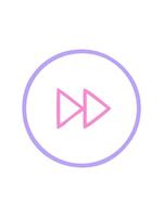 shaking motion animation of line drawing cartoon of a fast forward button icon video