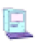 pixelisera effekt animering av hand dragen tecknad serie klotter av en dator och tangentbord video