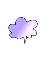 starburst effekt animering av tecknad serie Tal bubbla i slät lutning stil med Tal bubbla i slät lutning stil video