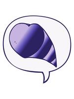 ändring Färg animering av tecknad serie kärlek hjärta symbol med Tal bubbla i slät lutning stil video