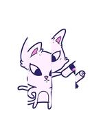 scission mouvement animation de confus chat video