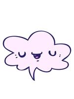 guppa och paus animering av Lycklig tecknad serie ansikte med Tal bubbla i slät lutning stil video