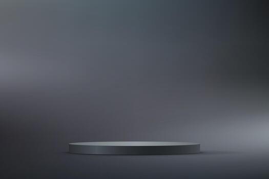 Dark background 3d with Black podium Space for selling products on the website. Abstract wallpaper design with copy space to display your products. illustration. vector