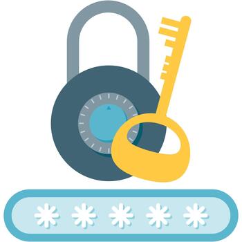 contraseña y llave seguridad acceso vector