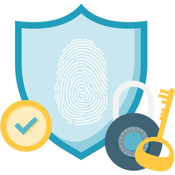 Digital Fingerprint Scan for Secure Access vector