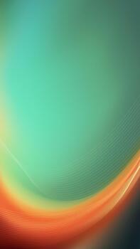 terroso verde azulado y brillante naranja resumen ola vector