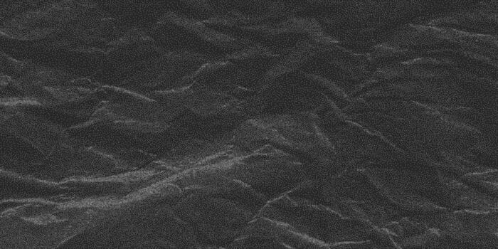 Crumpled black paper background with gritty dust speckle. Rough distress texture with halftone pattern, old worn blank for creative designs. vector