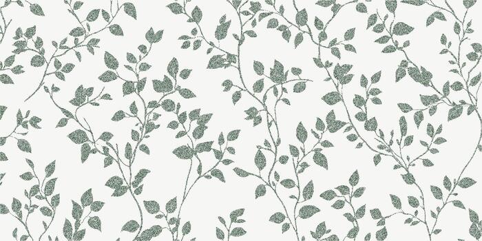 Floral pattern leaves with fine grain texture, scattered dust speckles and faint stains on aged paper surface with vintage distress marks. vector