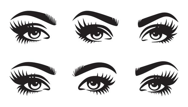 Creative Eyebrow Shape Set with Soft and Defined Styles Illustration vector