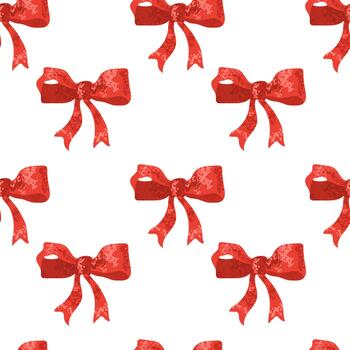 lujoso sin costura modelo con rojo arcos en un blanco antecedentes. sin costura modelo para textiles, embalaje, antecedentes. vector