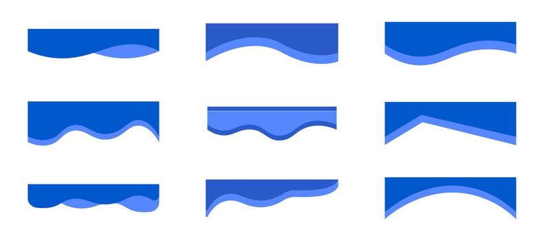 encabezamiento sitio web divisor frontera plantilla, dinámica curva ondulado separador, moderno fondo sección. resumen bandera cubrir recopilación. vector