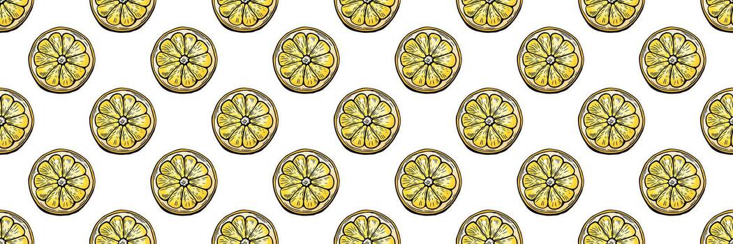 sin costura limón rebanada modelo para verano agrios diseño vector