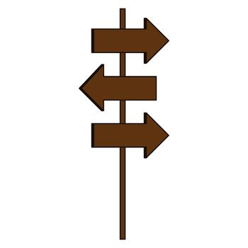 sencillo plano direccional flecha señalizar ilustración para navegación y Guia vector