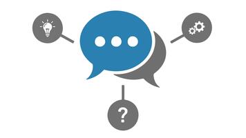 Speech Bubbles with Icons Representing Ideas, Questions, and Problem solving Processes video