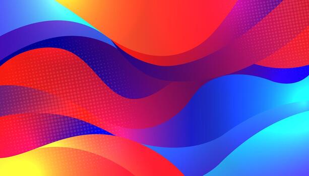 Colorful Abstract Gradient Wave Background with Dynamic Flow vector