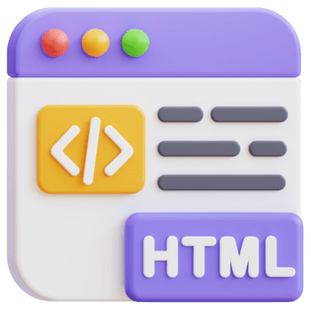 3D HTML Website Coding Icon png