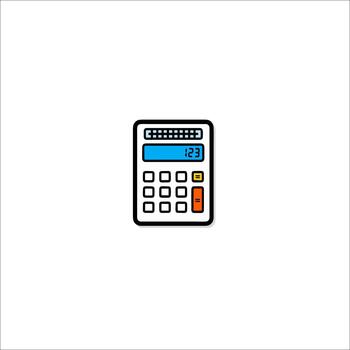 esencial calculadora con número monitor vector