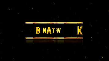 ny på arbete elegant digital sammansättning terar skimrande gyllene metallisk text med rik reflektioner, uppsättning mot en mörk bakgrund upplyst förbi subtil gnistrande ljus effekter video