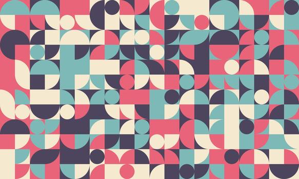 A colorful abstract pattern with circles and shapes vector