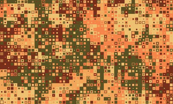 resumen otoñal mosaico de terroso tonos Perfecto para sitio web antecedentes, textil diseño, o creando un sentido de calor y caer. el pixelado textura ofertas un moderno, digital sentir. vector