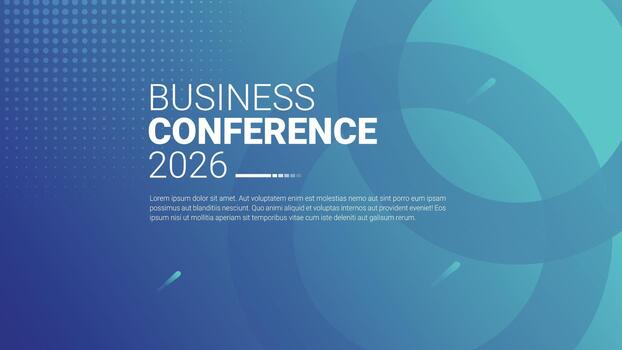 Banner to the online conference background. Web media event. Dynamic Background. vector