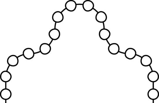 circular nodos viaje a lo largo un ruta modelo formado por múltiple curvas. vector